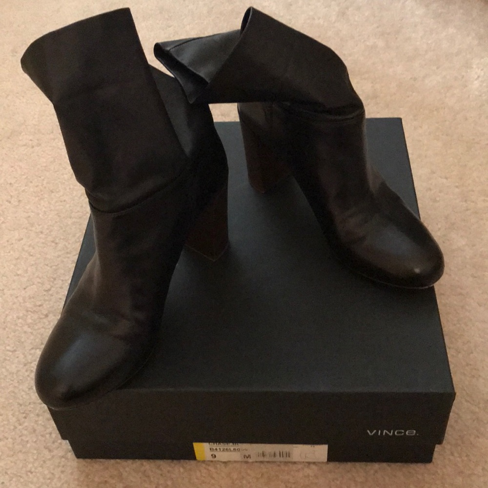 Vince Chase black booties